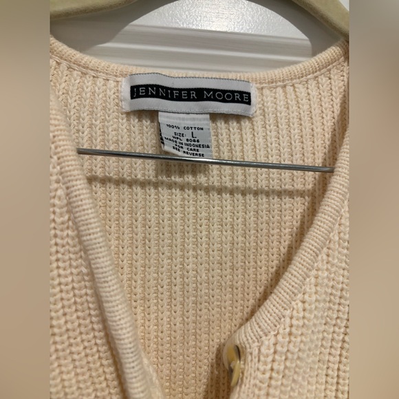 Cream Ribbed Knit Sweater - Picture 2 of 3